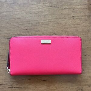 Kate Spade Vibrant Pink Zip Wallet